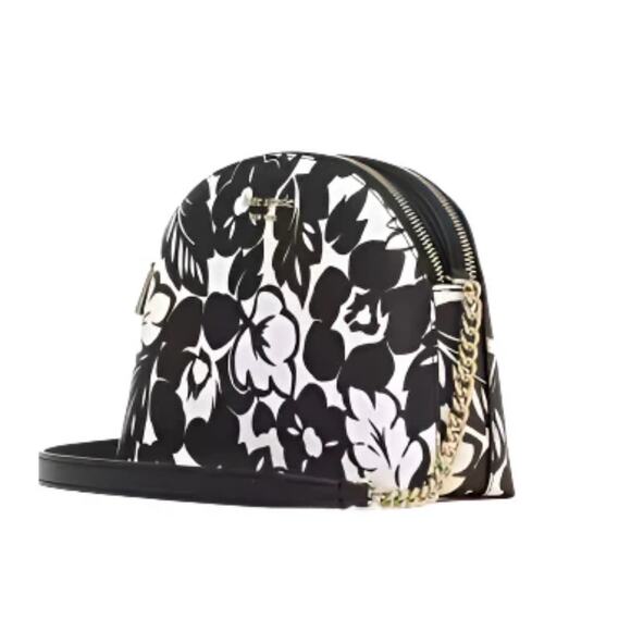 Kate Spade New York Morgan Tropiical Foliage Double Zip Done Crossbody Bag - Picture 2 of 3